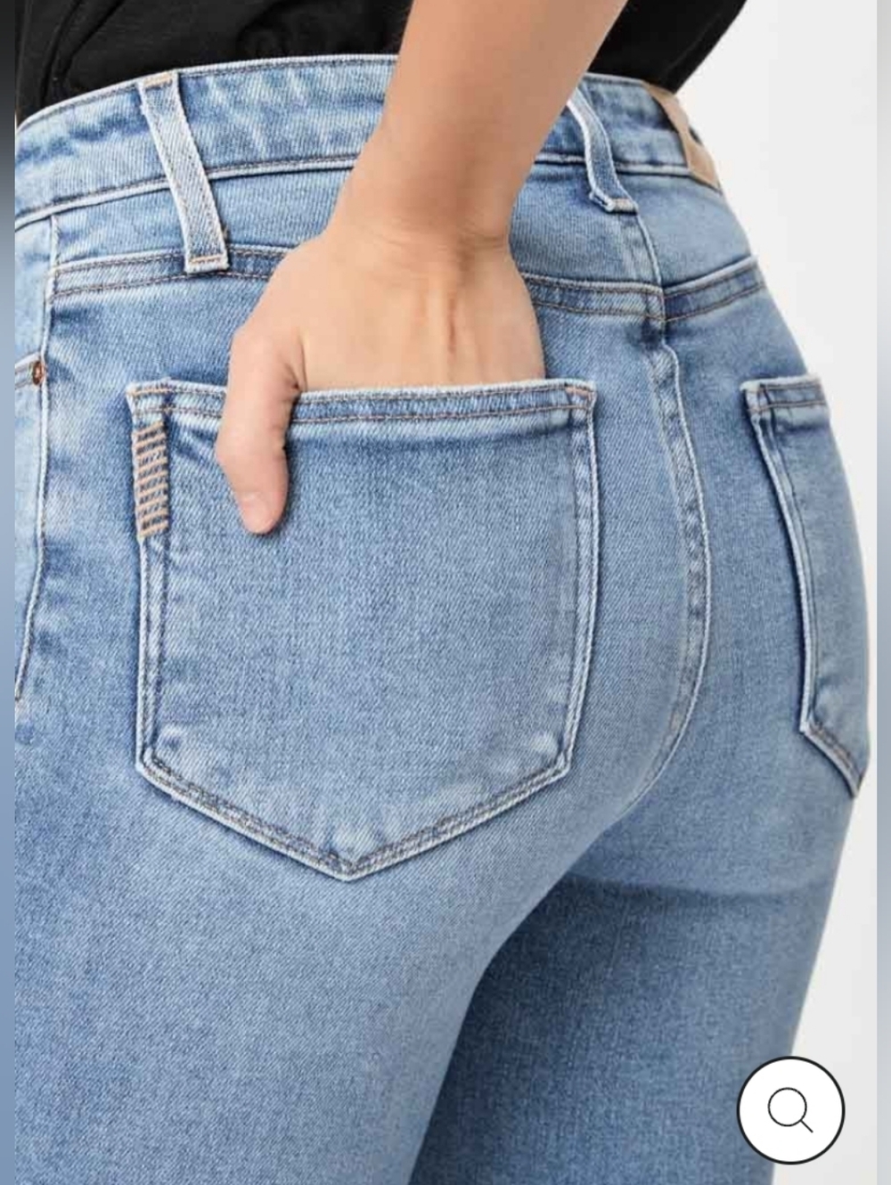 PAIGE Cindy High Rise Raw Hem Jeans Light Wash 32 - Picture 7 of 12